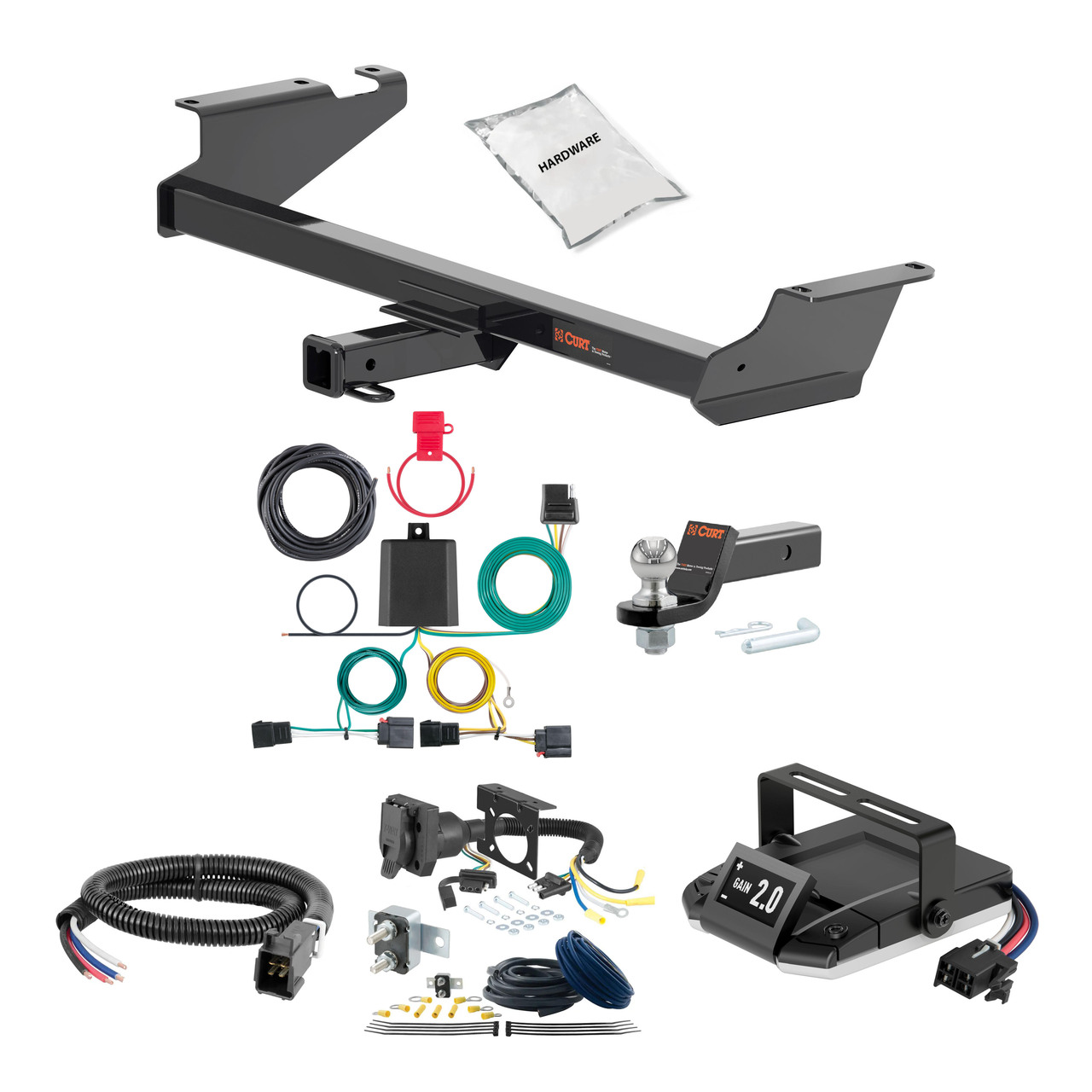 08-20 Dodge Grand Caravan 1.25 CURT Trailer Hitch + Assure Proportional Brake Controller Kit HBCW695 thumbnail 0