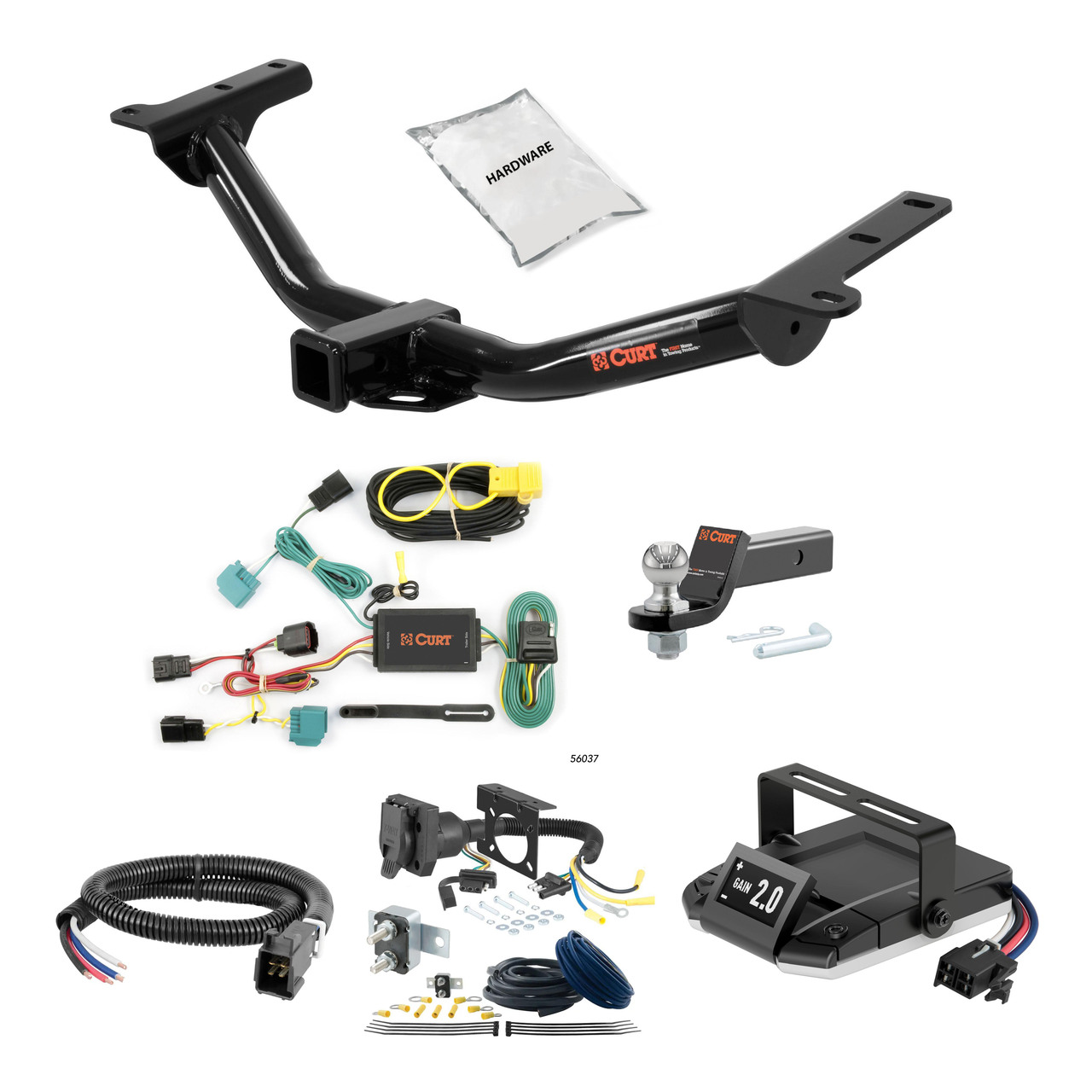 09-20 Dodge Journey 2 CURT Trailer Hitch + Assure Proportional Brake Controller Kit HBCW705 thumbnail 0