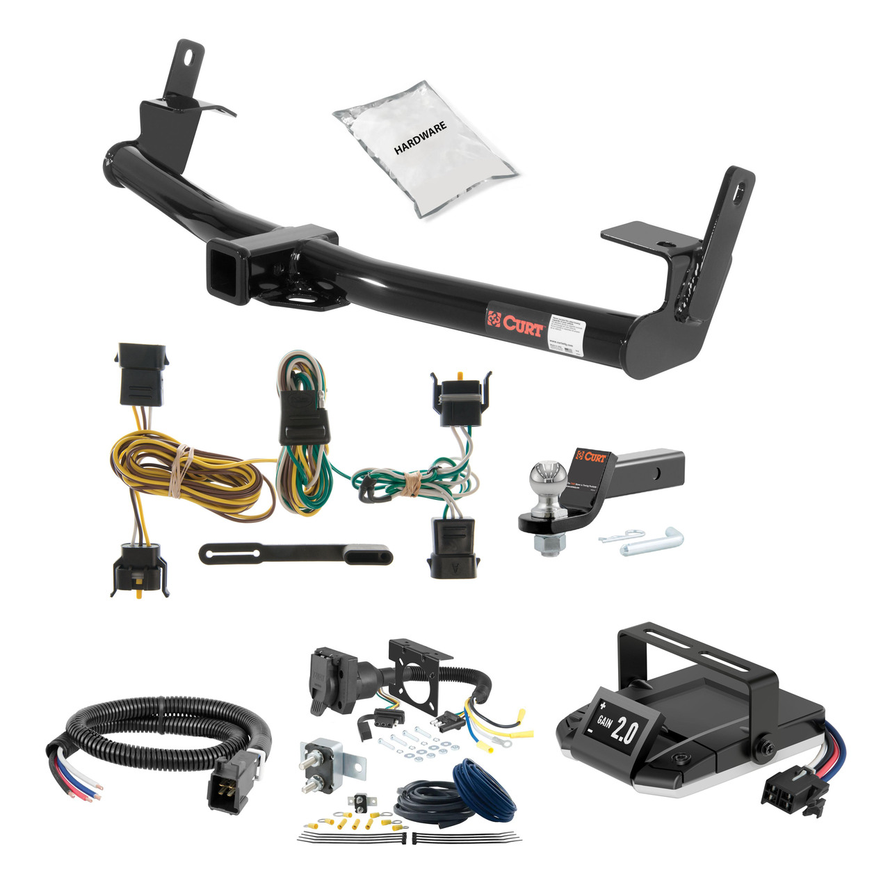 01-03 Ford   2 CURT Trailer Hitch + Assure Proportional Brake Controller Kit HBCW841 thumbnail 0