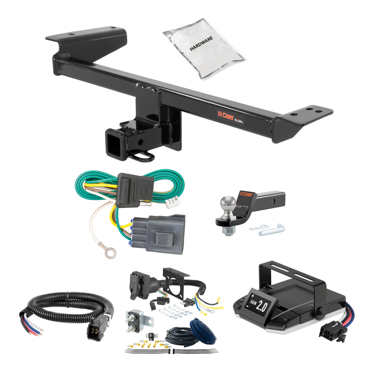 10-16 Land Rover LR4 2 CURT Trailer Hitch + Assure Proportional Brake Controller Kit HBCW1653 thumbnail 0