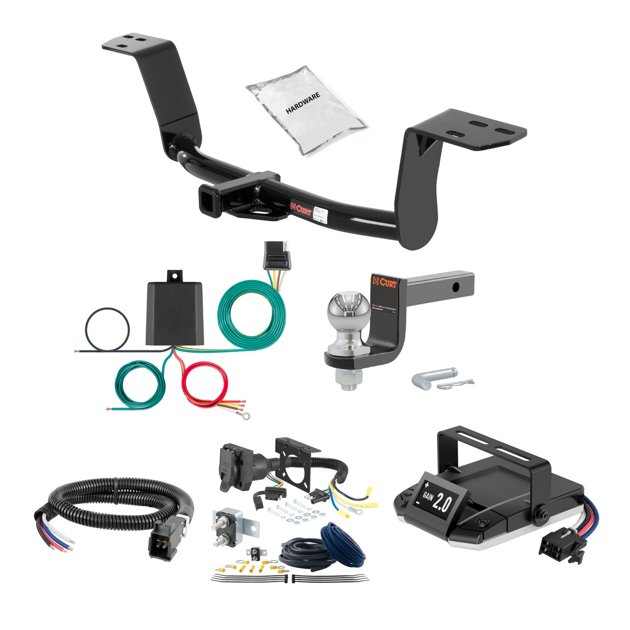 07-11 Lexus GS350 1.25 CURT Trailer Hitch + Assure Proportional Brake Controller Kit HBCW1669 thumbnail 0