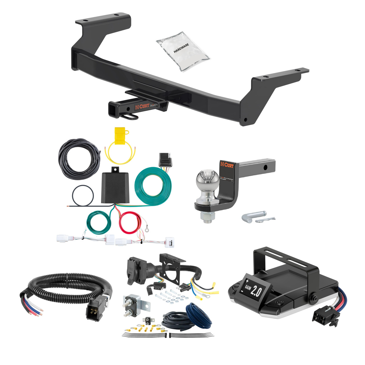 07-15 Mazda CX-9 2 CURT Trailer Hitch + Assure Proportional Brake Controller Kit HBCW1806 thumbnail 0