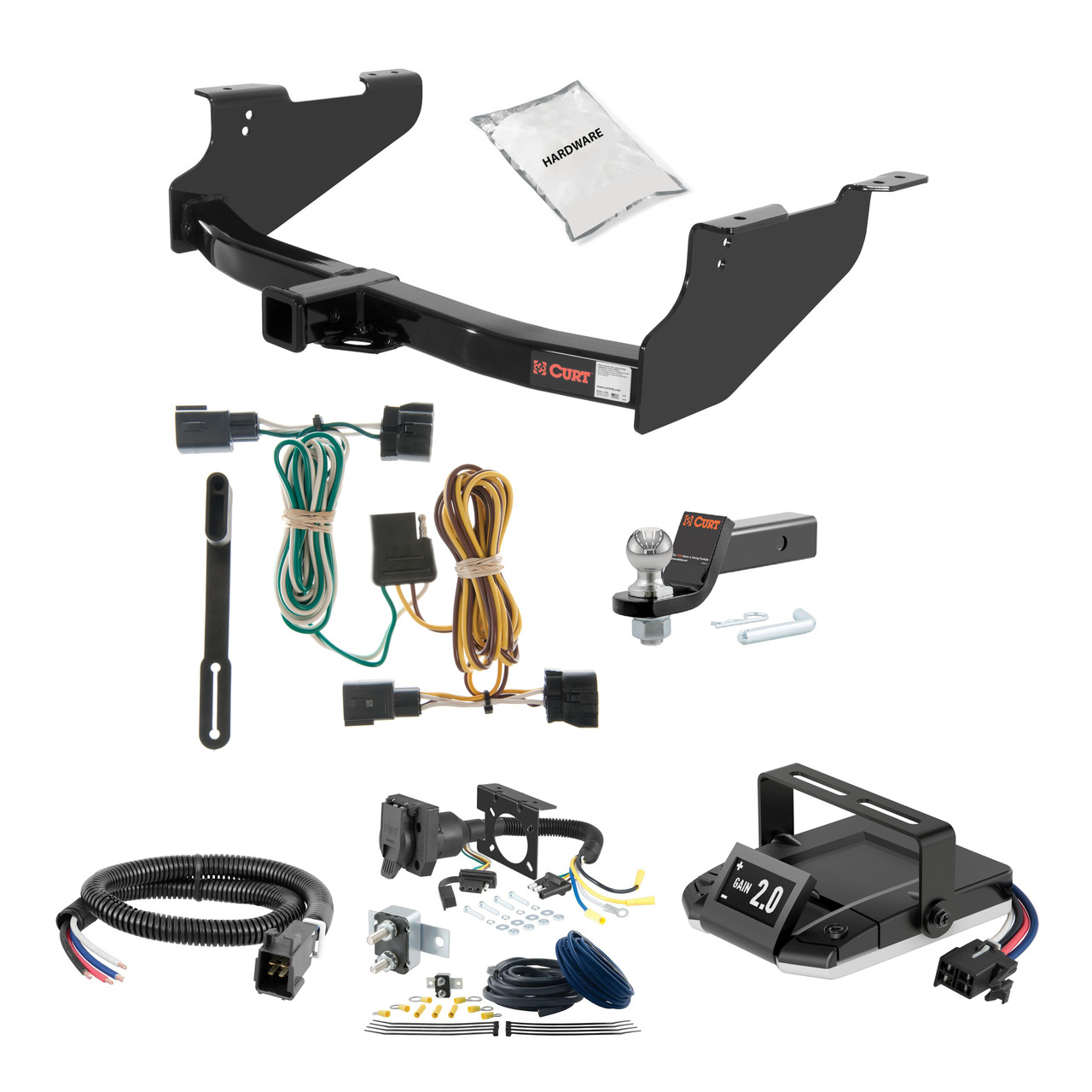 03-10 Dodge Ram 2500 Excluding factory receiver 2 CURT Trailer Hitch + Assure Proportional Brake Controller Kit HBCW729 thumbnail 0