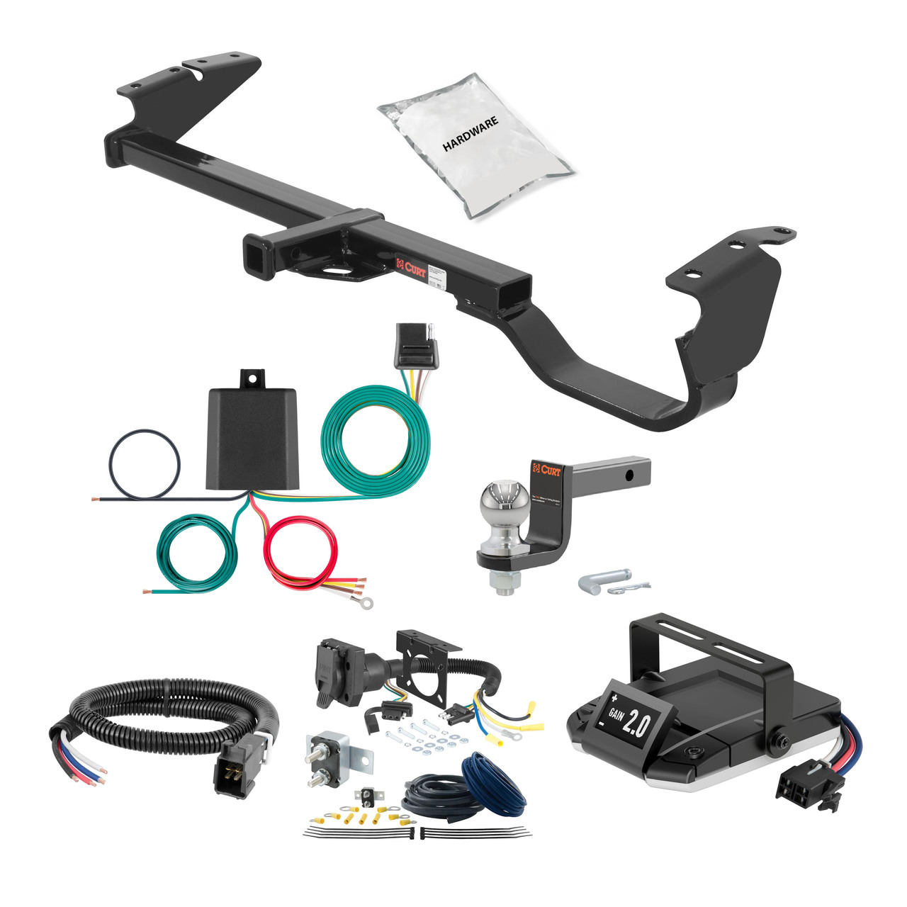 11-17 Lexus CT200h 1.25 CURT Trailer Hitch + Assure Proportional Brake Controller Kit HBCW1658 thumbnail 0