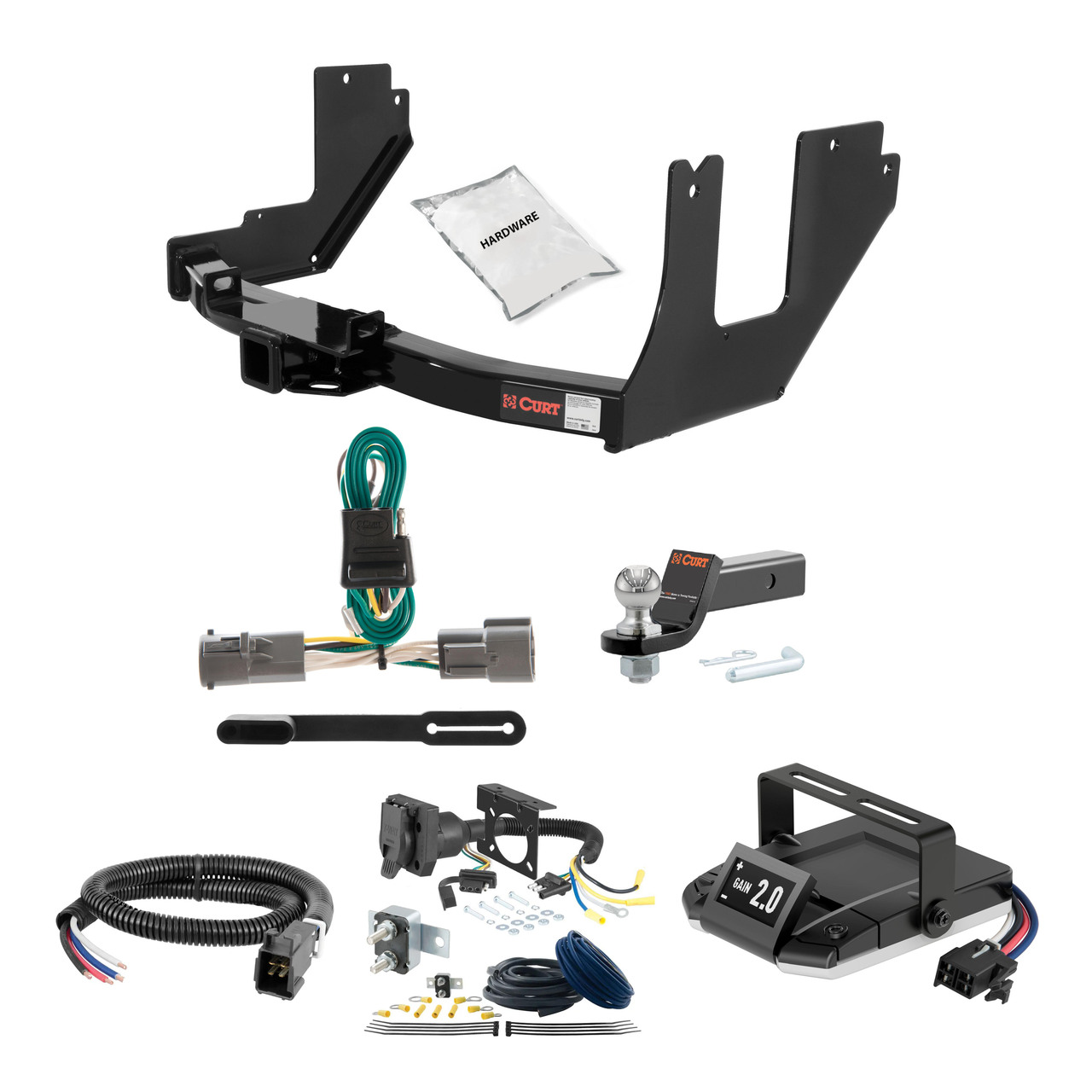 04-05 Ford F-150  Excluding factory receiver and 2004 Heritage Edition 2 CURT Trailer Hitch + Assure Proportional Brake Controller Kit HBCW860 thumbnail 0