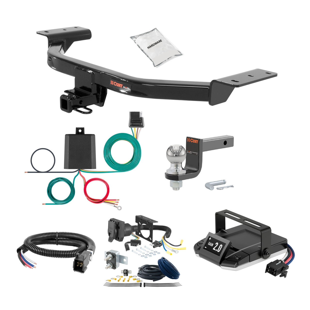 84-90 Ford Bronco II 2 CURT Trailer Hitch + Assure Proportional Brake Controller Kit HBCW790 thumbnail 0