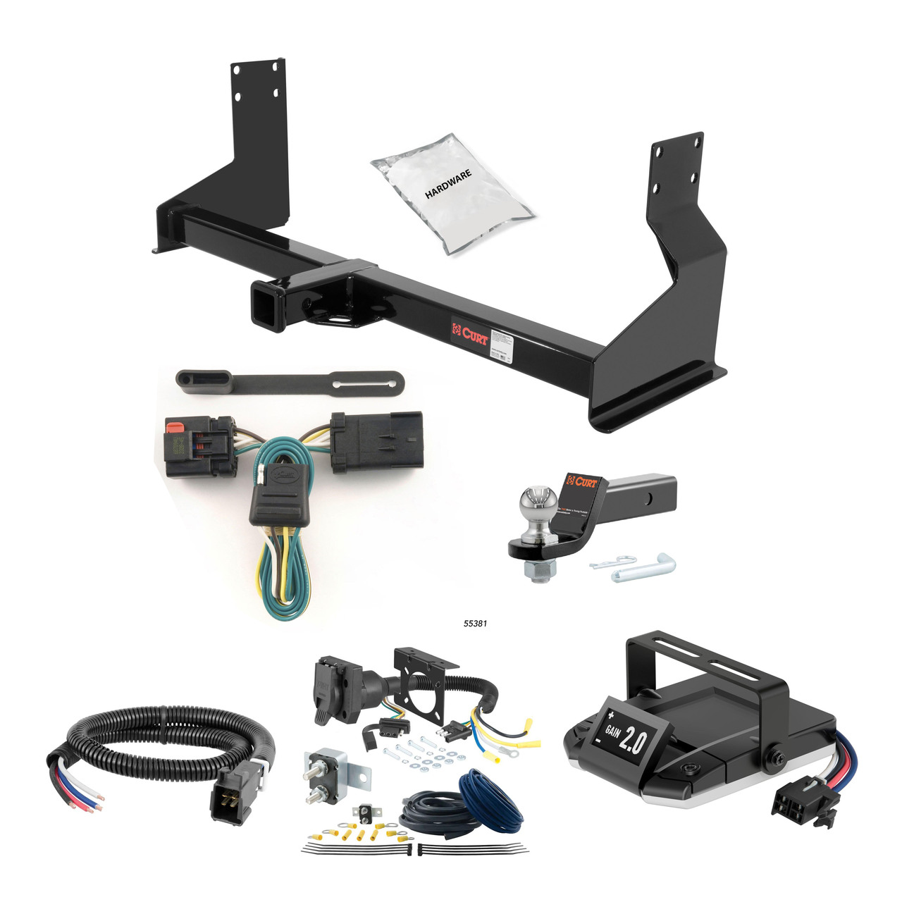 07-09 Dodge Sprinter 2500 Standard bumper 2 CURT Trailer Hitch + Assure Proportional Brake Controller Kit HBCW760 thumbnail 0