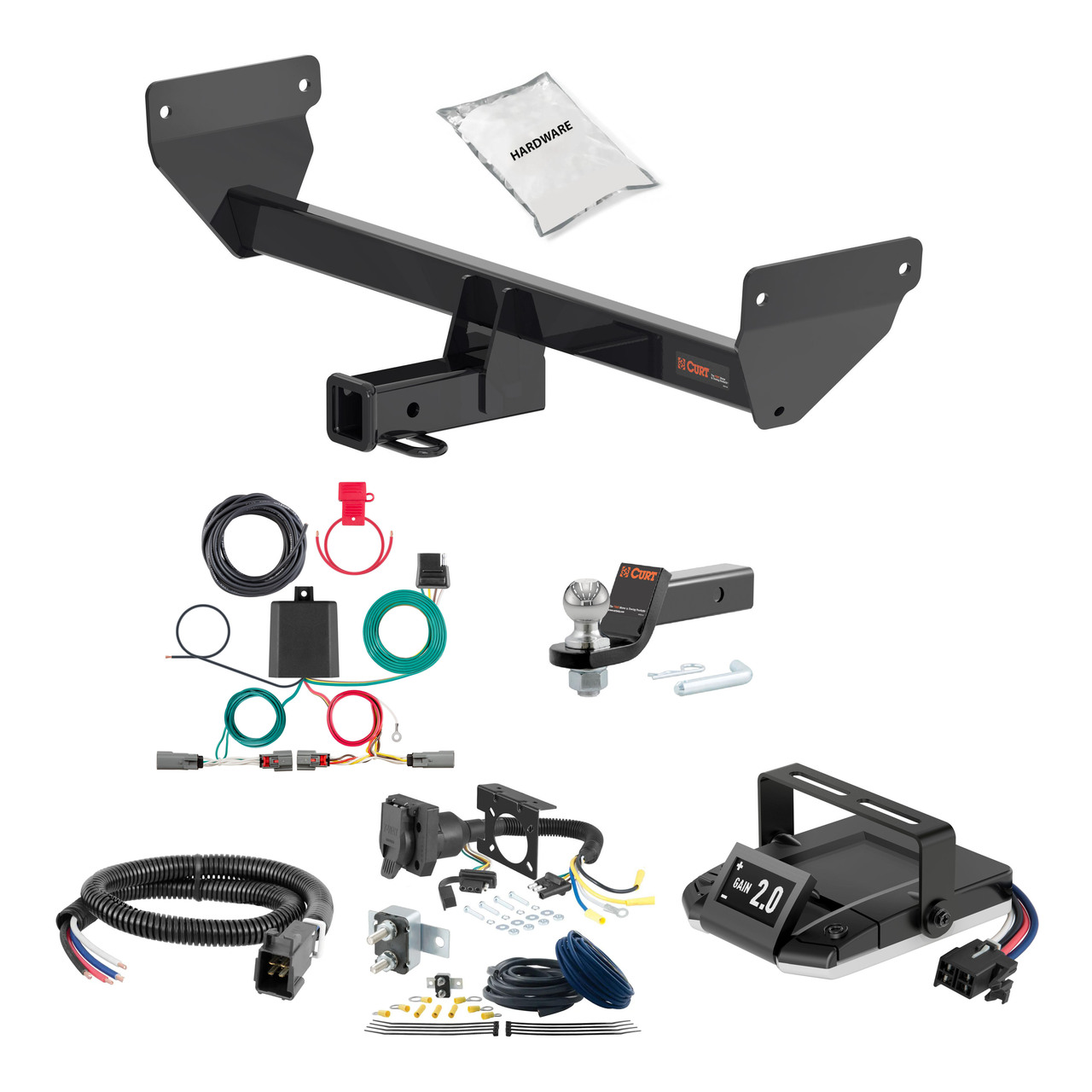 23-24 Mazda CX-50 1.25 CURT Trailer Hitch + Assure Proportional Brake Controller Kit HBCW1808 thumbnail 0