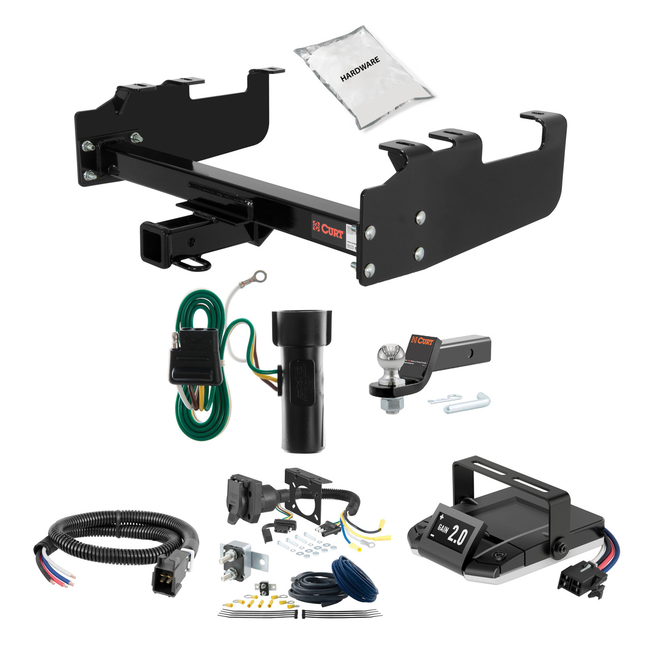 73-83 Ford F-100 Excluding 10" drop bumper, old body 2 CURT Trailer Hitch + Assure Proportional Brake Controller Kit HBCW848 thumbnail 0