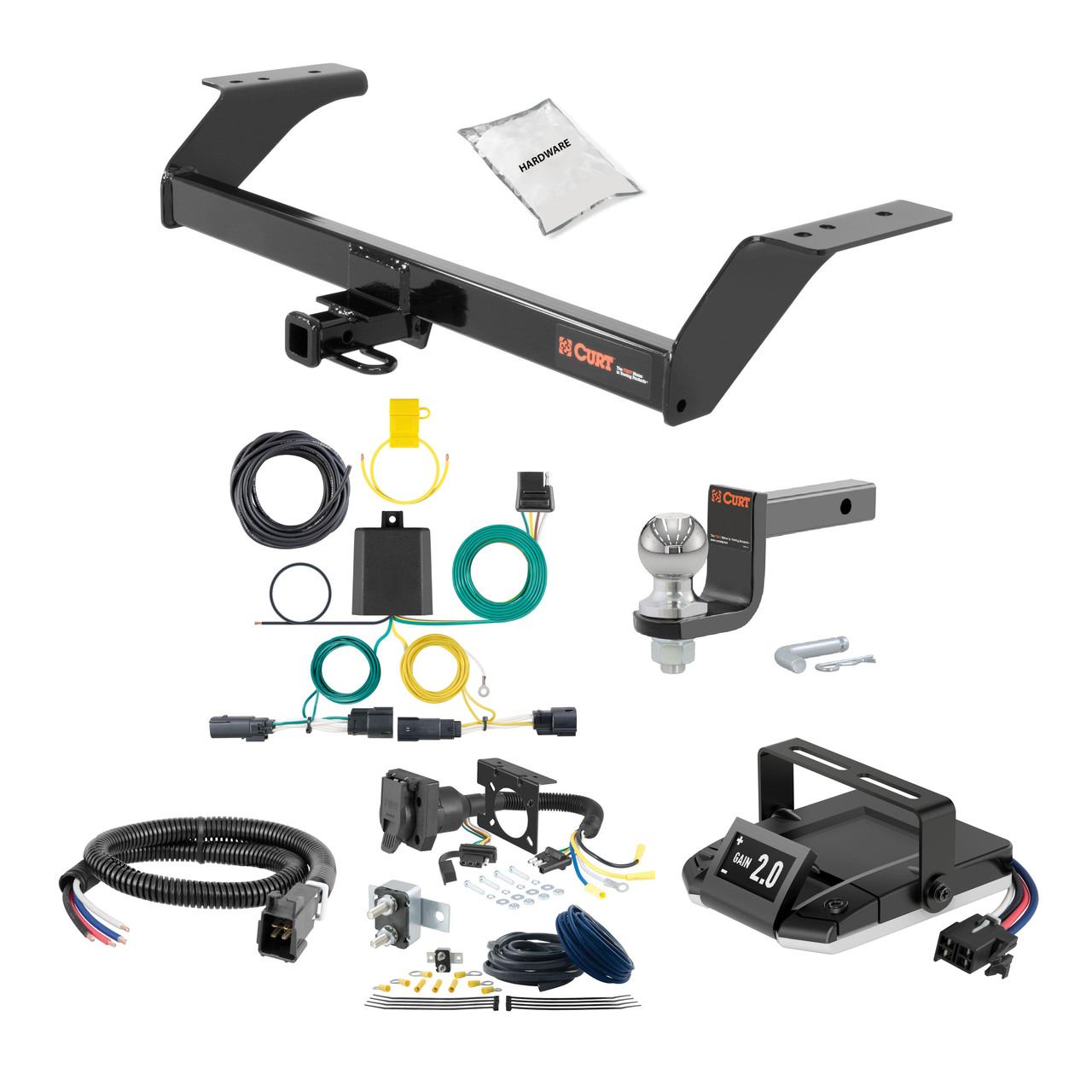05-07 Ford Freestyle 2 CURT Trailer Hitch + Assure Proportional Brake Controller Kit HBCW949 thumbnail 0