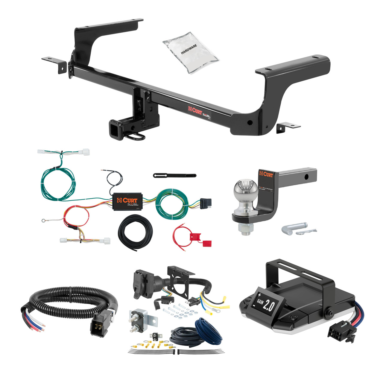 89-95 Mazda MPV  1.25 CURT Trailer Hitch + Assure Proportional Brake Controller Kit HBCW1814 thumbnail 0