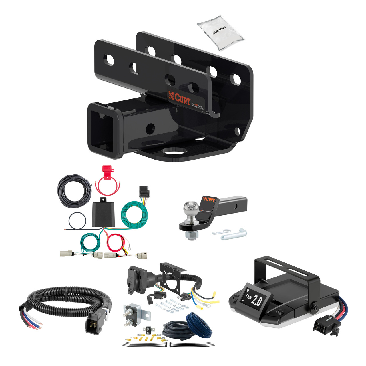 86-97 Ford Aerostar 2 CURT Trailer Hitch + Assure Proportional Brake Controller Kit HBCW784 thumbnail 0