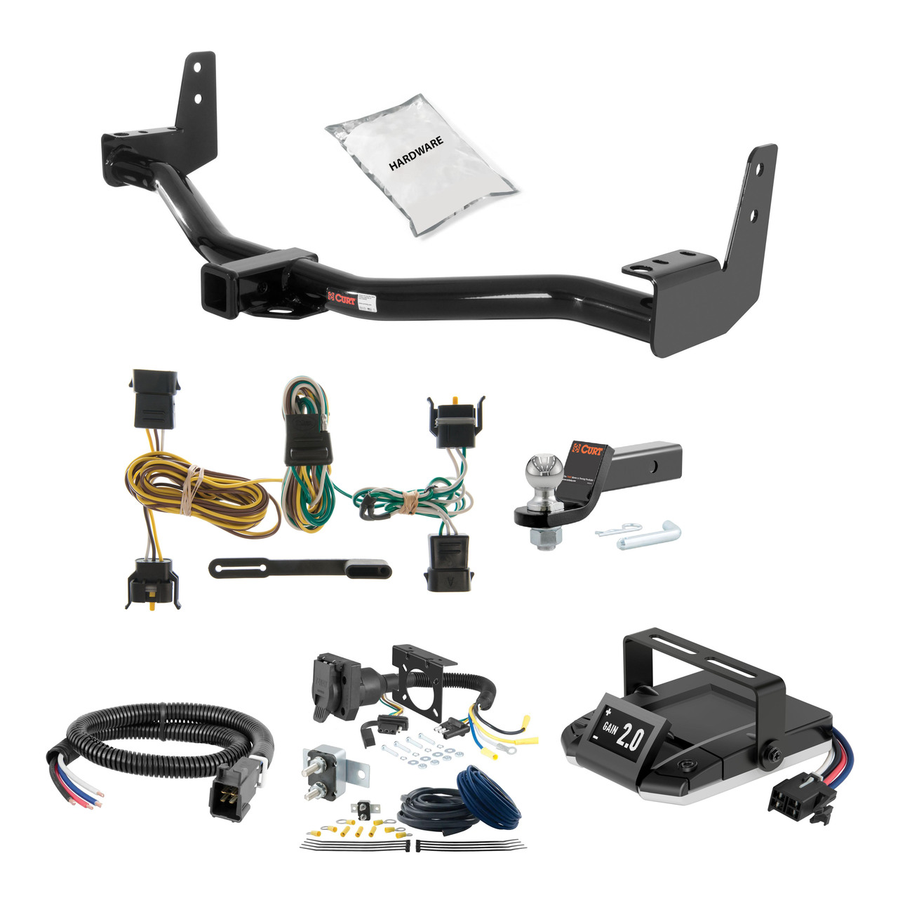 97-02 Ford Expedition 2 CURT Trailer Hitch + Assure Proportional Brake Controller Kit HBCW828 thumbnail 0