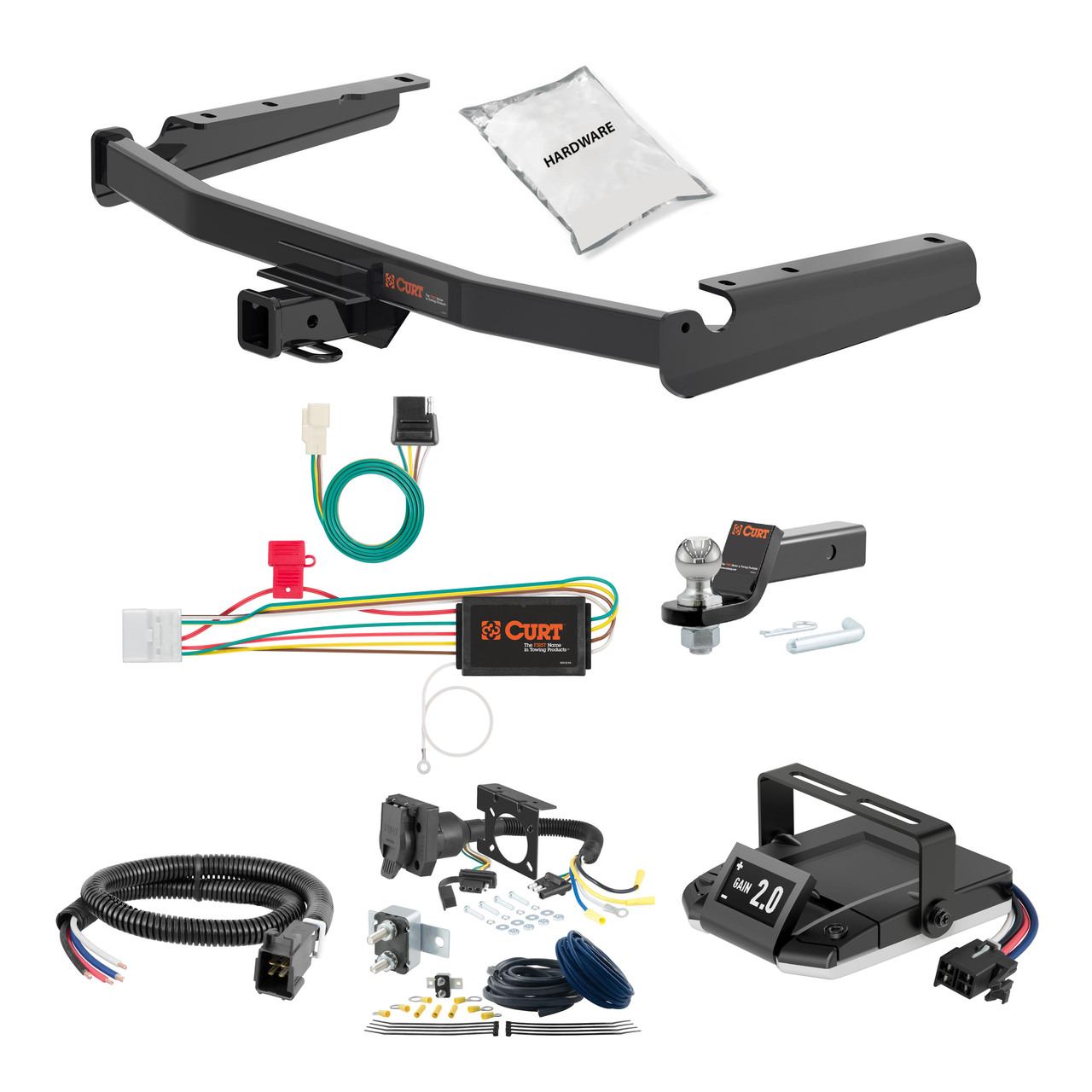 23-24 Lexus RX350h 2 CURT Trailer Hitch + Assure Proportional Brake Controller Kit HBCW1705 thumbnail 0