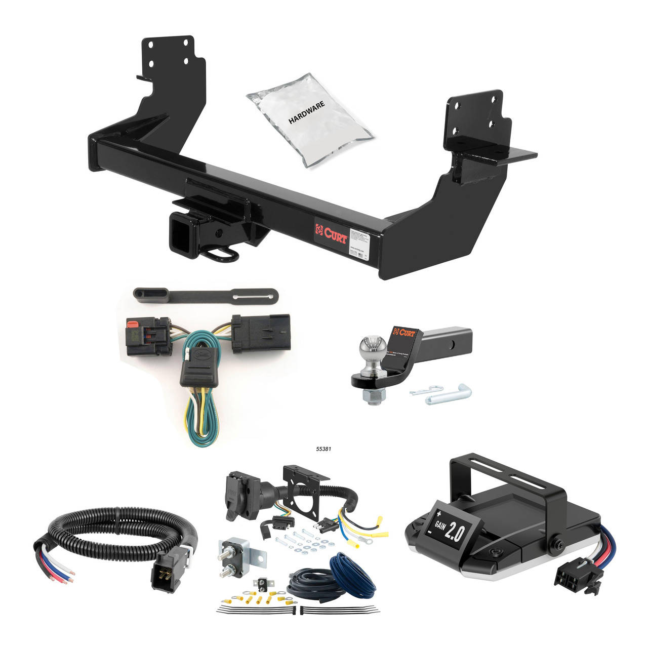 03-06 Dodge Sprinter 3500  140" WB with dual rear wheels 2 CURT Trailer Hitch + Assure Proportional Brake Controller Kit HBCW771 thumbnail 0