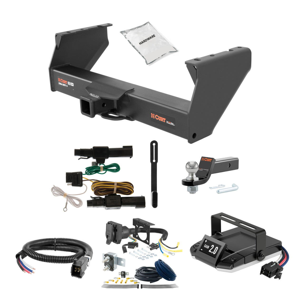 07-10 Dodge Ram 3500  Cab & chassis 2 CURT Trailer Hitch + Assure Proportional Brake Controller Kit HBCW751 thumbnail 0