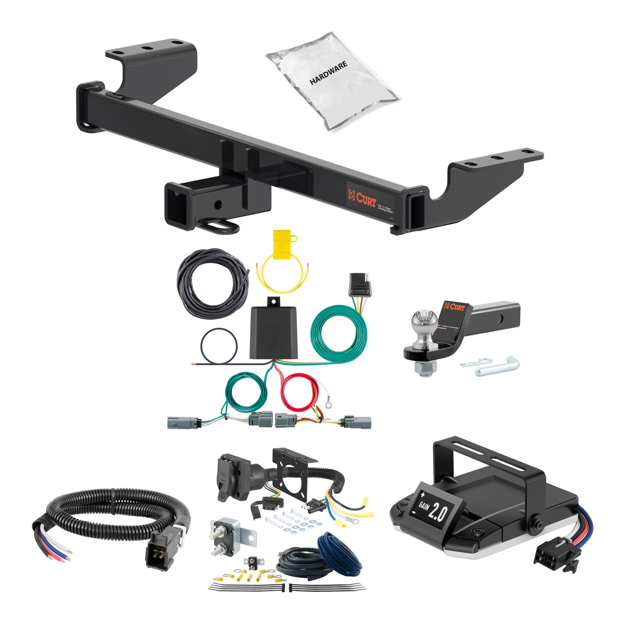 78-96 Ford Bronco 2 CURT Trailer Hitch + Assure Proportional Brake Controller Kit HBCW788 thumbnail 0