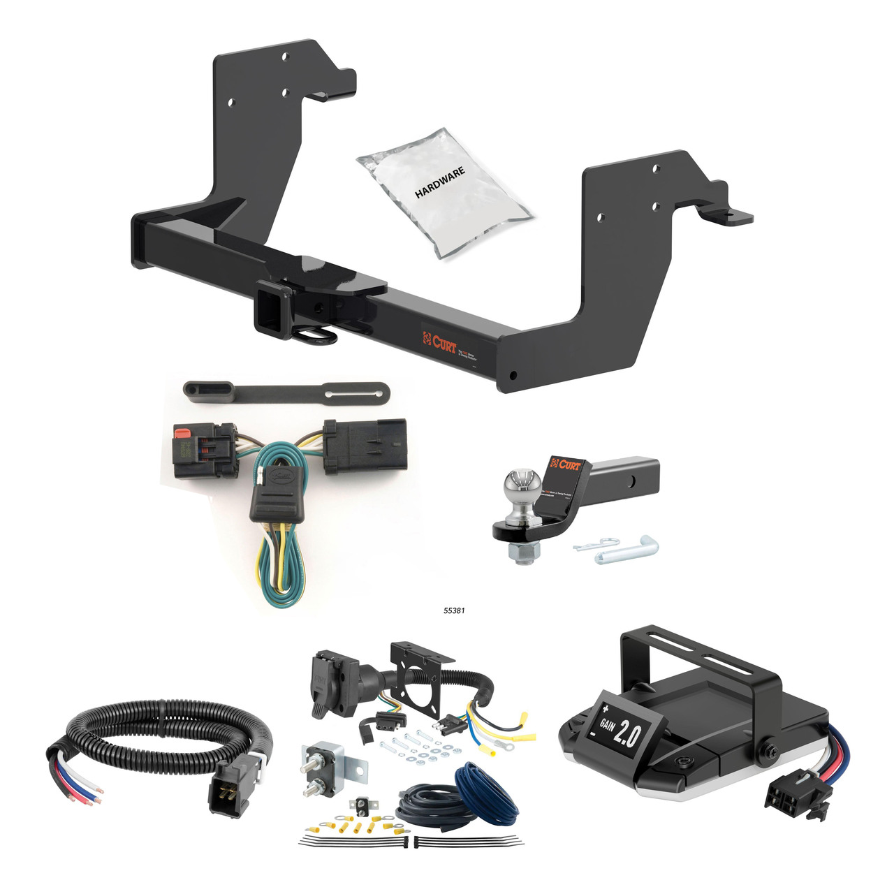 07-09 Dodge Sprinter 2500 Cab & chassis, 170" WB 2 CURT Trailer Hitch + Assure Proportional Brake Controller Kit HBCW765 thumbnail 0