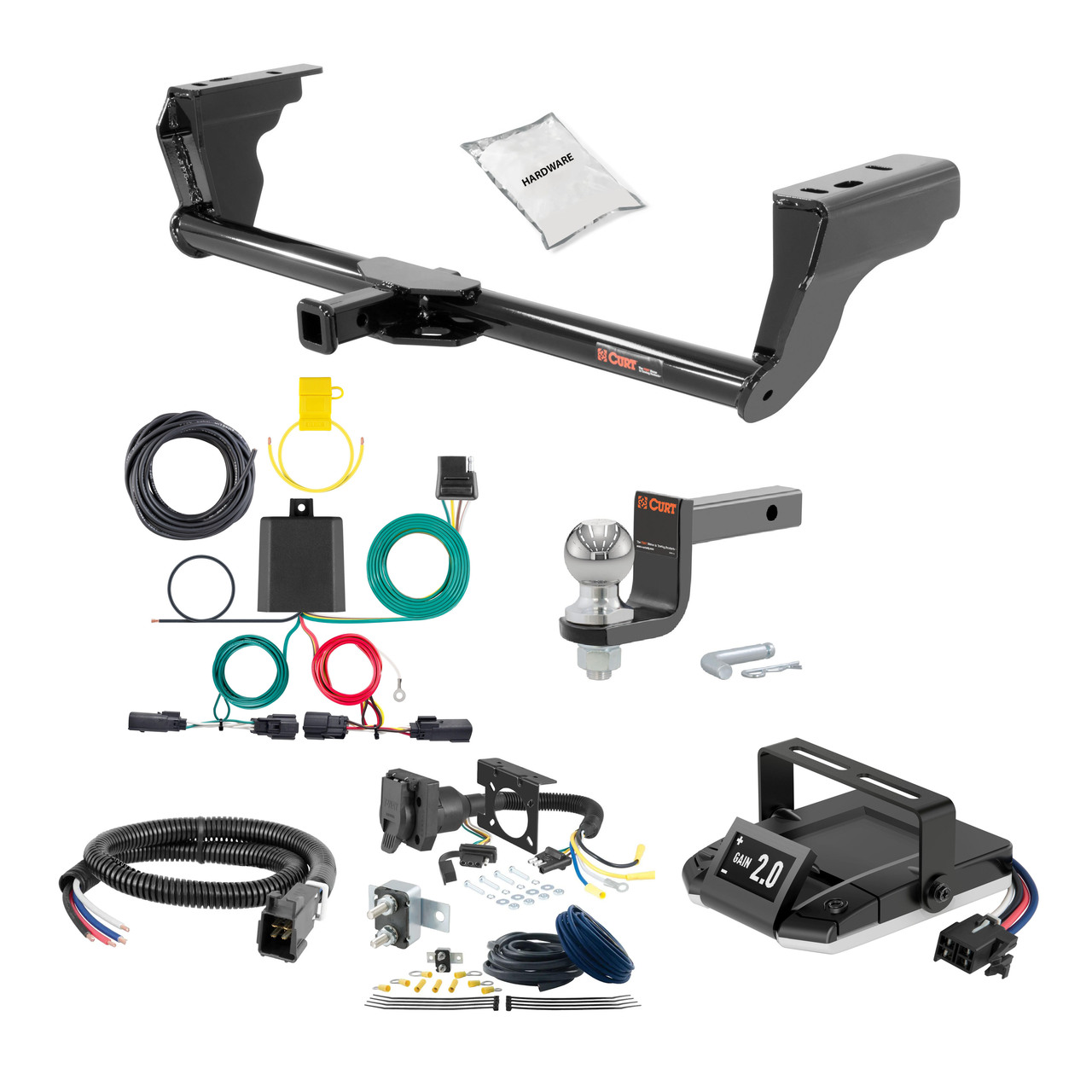 18-22 Ford EcoSport 1.25 CURT Trailer Hitch + Assure Proportional Brake Controller Kit HBCW806 thumbnail 0