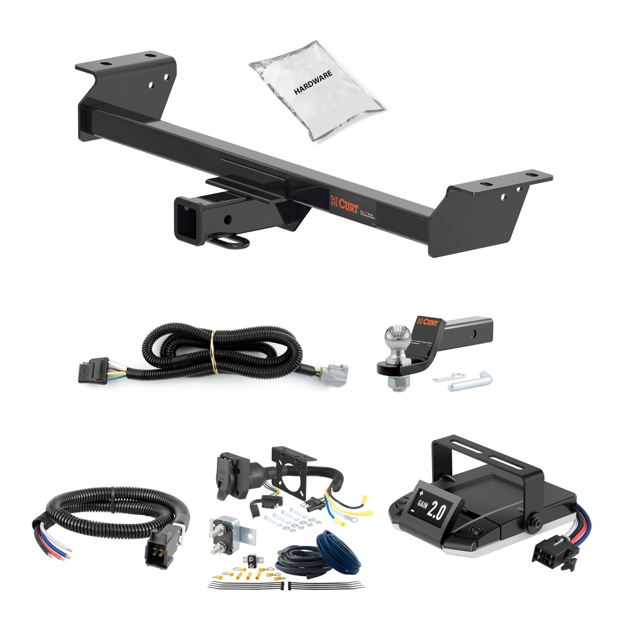 23-24 Lexus RX350 2 CURT Trailer Hitch + Assure Proportional Brake Controller Kit HBCW1700 thumbnail 0