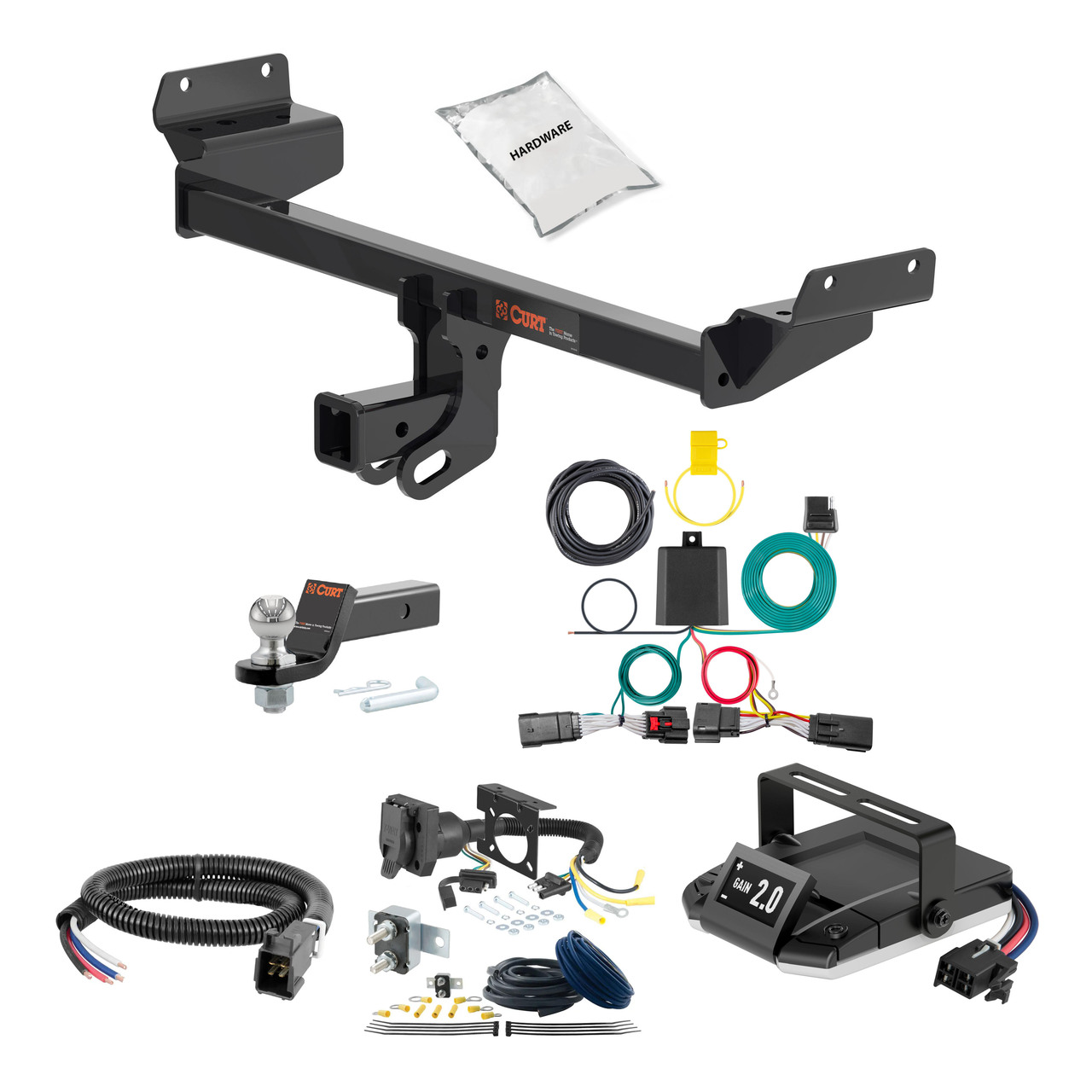 07-09 Lincoln MKZ 1.25 CURT Trailer Hitch + Assure Proportional Brake Controller Kit HBCW1749 thumbnail 0