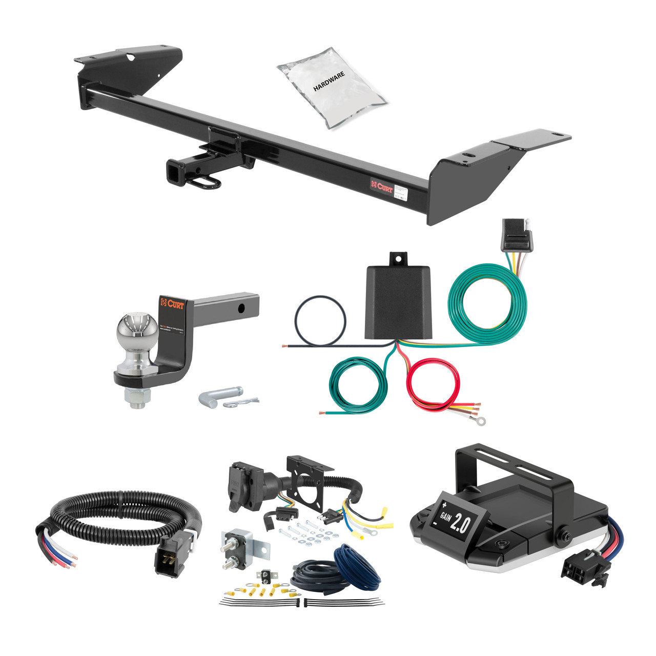 98-02 Lincoln Navigator 2 CURT Trailer Hitch + Assure Proportional Brake Controller Kit HBCW1752 thumbnail 0