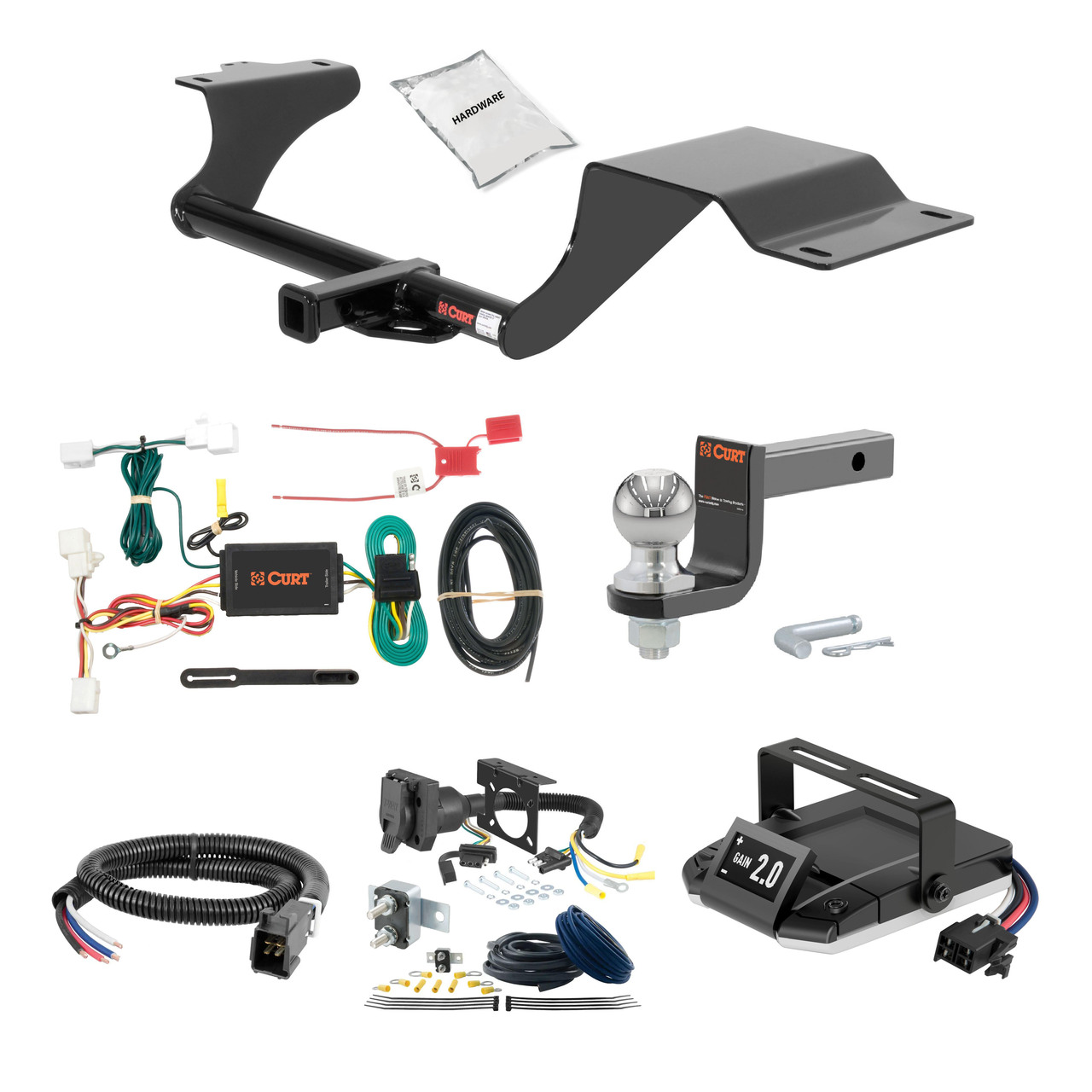 06-06 Mazda MAZDA 1.25 CURT Trailer Hitch + Assure Proportional Brake Controller Kit HBCW1756 thumbnail 0