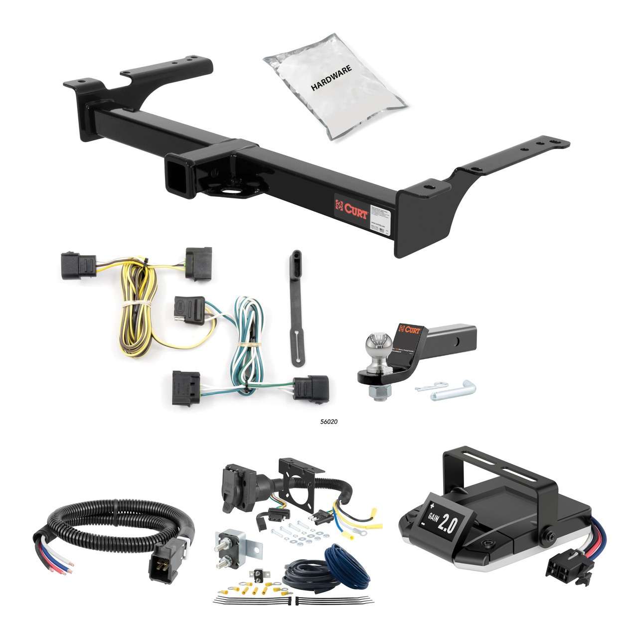 92-11 Ford Crown Victoria 2 CURT Trailer Hitch + Assure Proportional Brake Controller Kit HBCW795 thumbnail 0