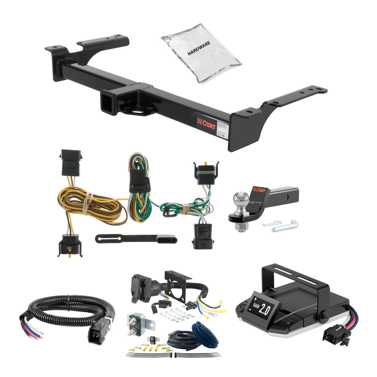 75-06 Ford Econoline van 2 CURT Trailer Hitch + Assure Proportional Brake Controller Kit HBCW796 thumbnail 0