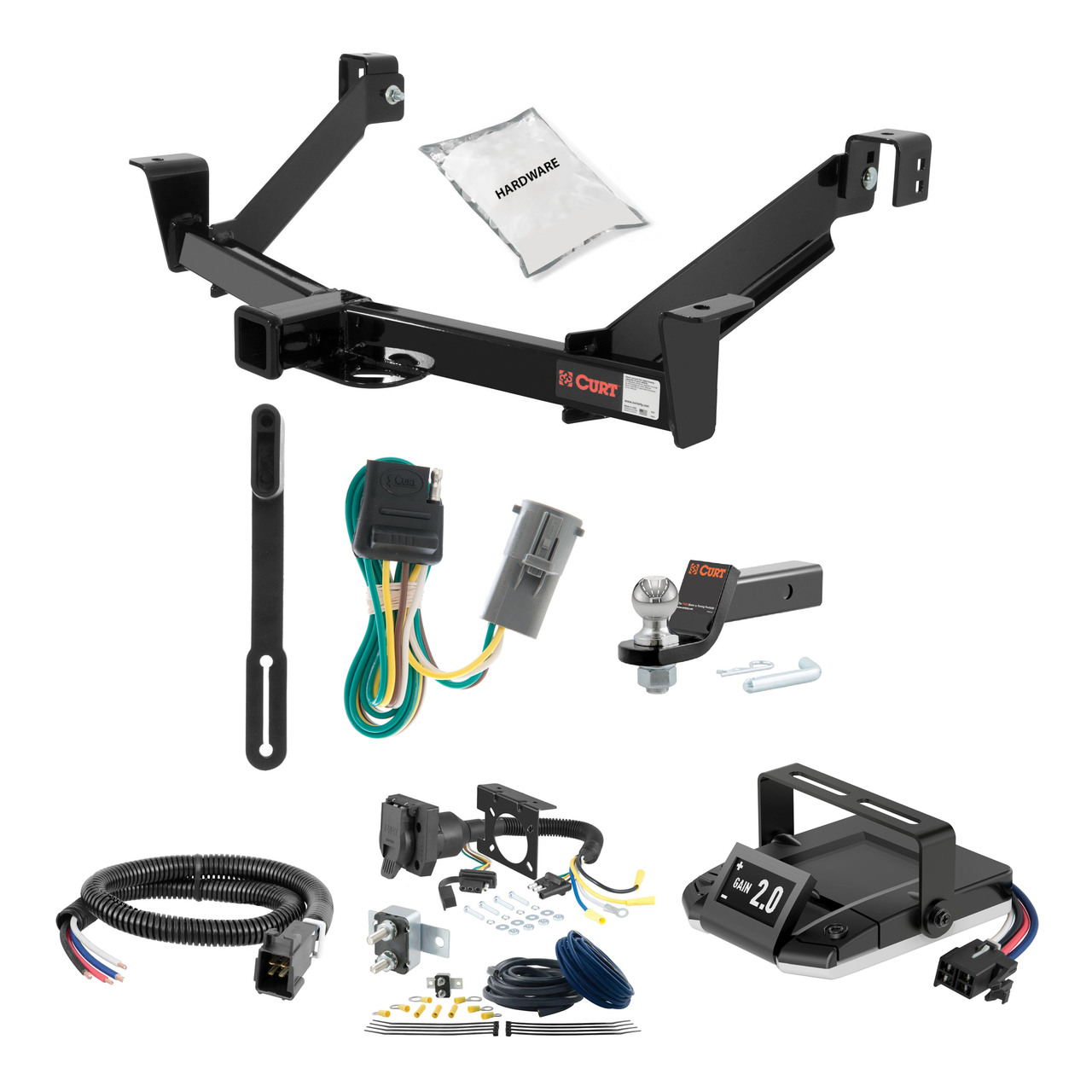 91-94 Ford Explorer 2 CURT Trailer Hitch + Assure Proportional Brake Controller Kit HBCW837 thumbnail 0