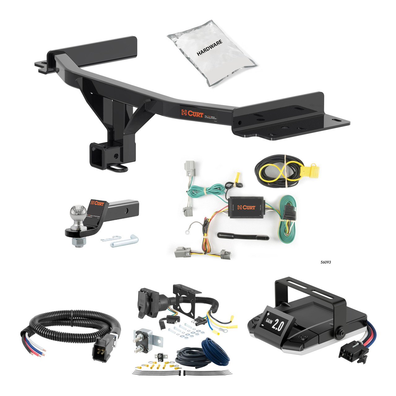 97-02 Ford Expedition 2 CURT Trailer Hitch + Assure Proportional Brake Controller Kit HBCW829 thumbnail 0