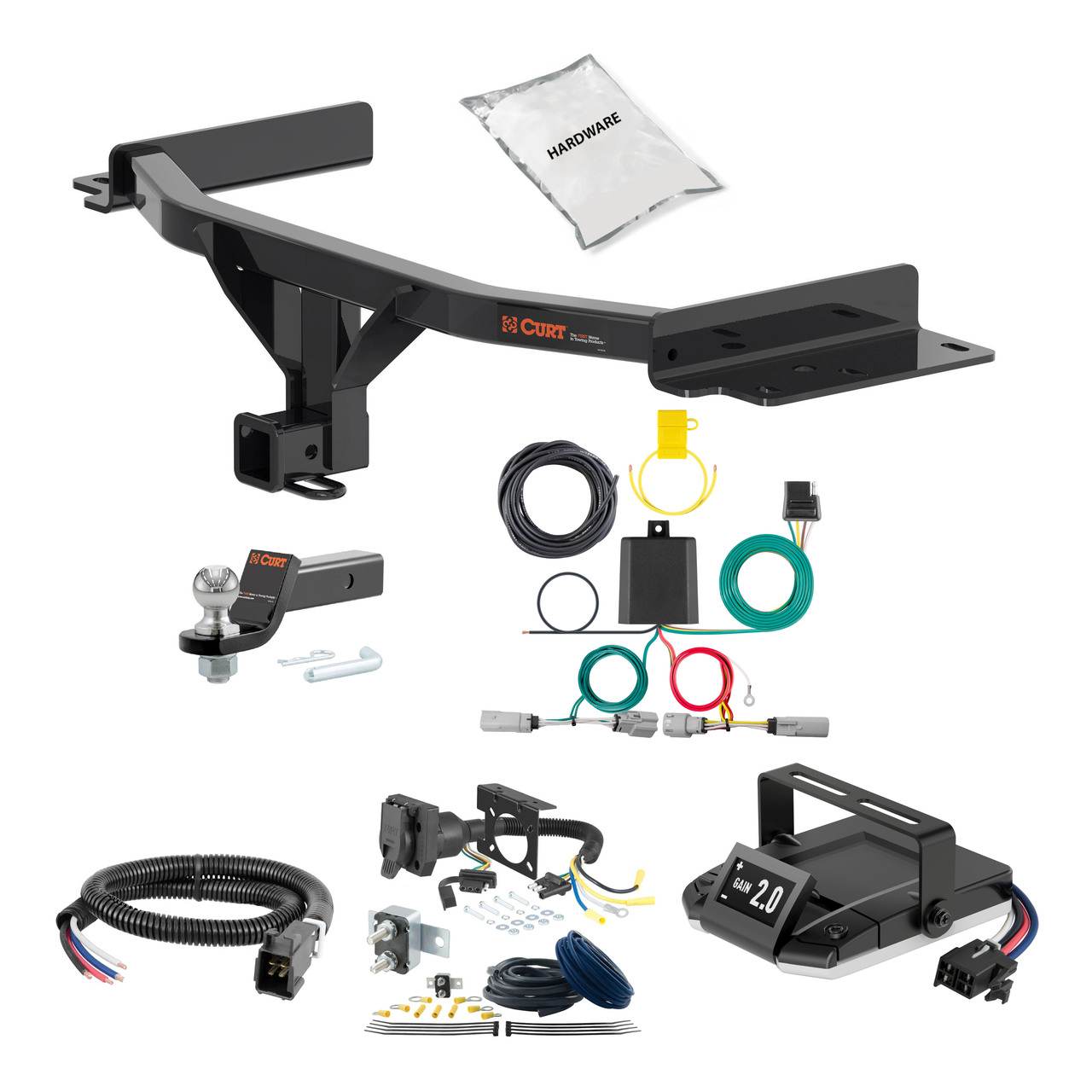 25-25 Lincoln LINCOLN 2 CURT Trailer Hitch + Assure Proportional Brake Controller Kit HBCW1722 thumbnail 0