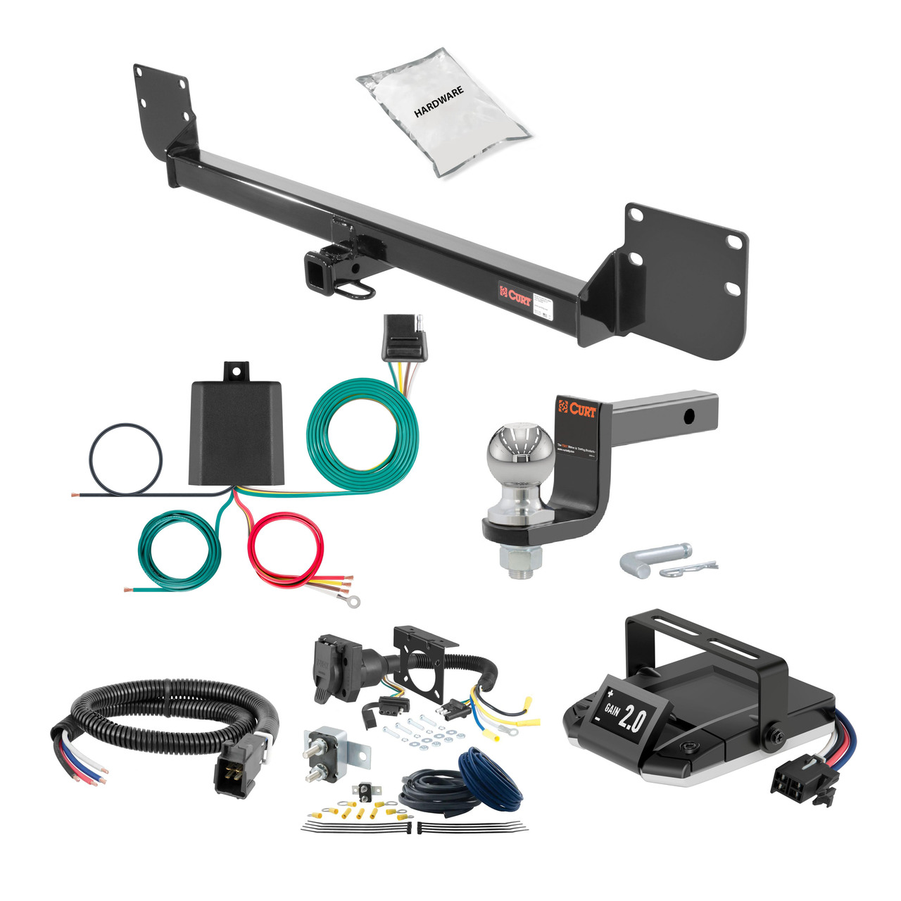 07-11 Mini Cooper 2-door hatchback, excluding 'S' model 1.25 CURT Trailer Hitch + Assure Proportional Brake Controller Kit HBCW1964 thumbnail 0