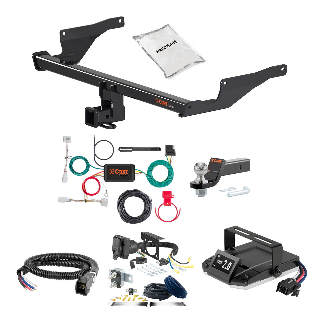 13-24 Mazda CX-5 1.25 CURT Trailer Hitch + Assure Proportional Brake Controller Kit HBCW1797 thumbnail 0
