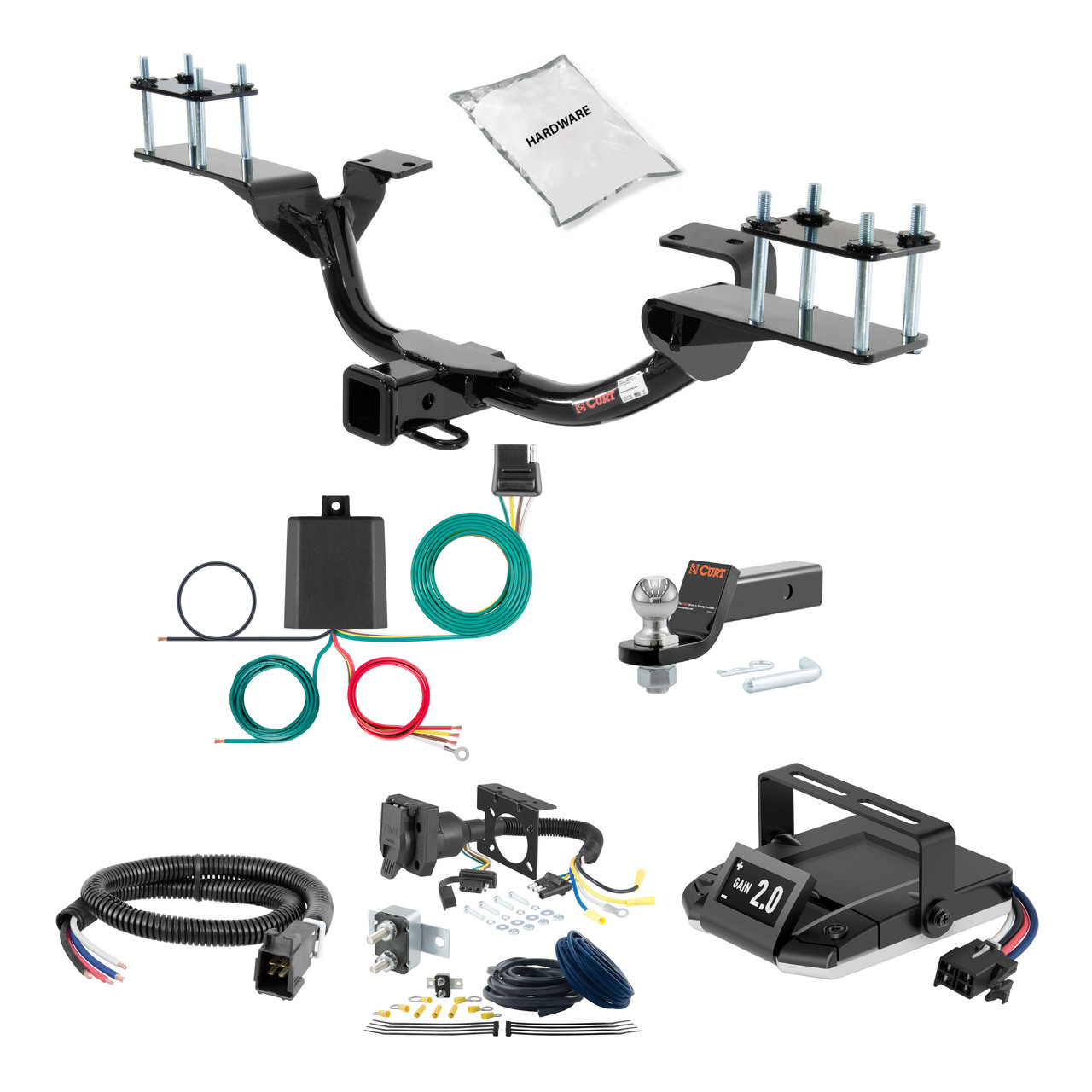 06-11 Mercedes-Benz ML350 Excluding BlueTec or air ride suspension 2 CURT Trailer Hitch + Assure Proportional Brake Controller Kit HBCW1903 thumbnail 0