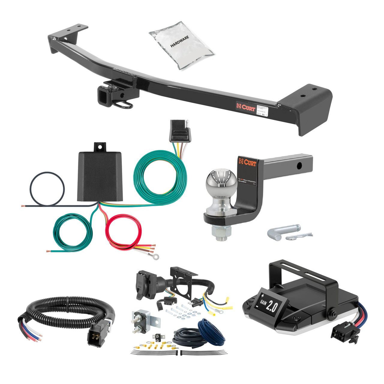 89-95 Mazda MPV  1.25 CURT Trailer Hitch + Assure Proportional Brake Controller Kit HBCW1813 thumbnail 0