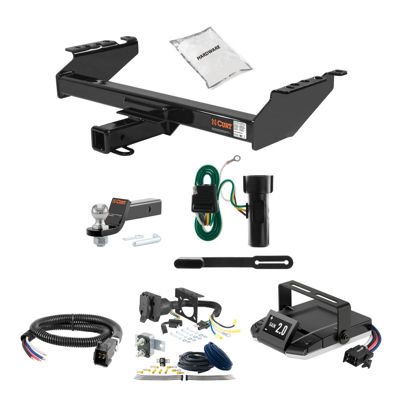 73-83 Ford F-100 Excluding 10" drop bumper, old body 2 CURT Trailer Hitch + Assure Proportional Brake Controller Kit HBCW846 thumbnail 0