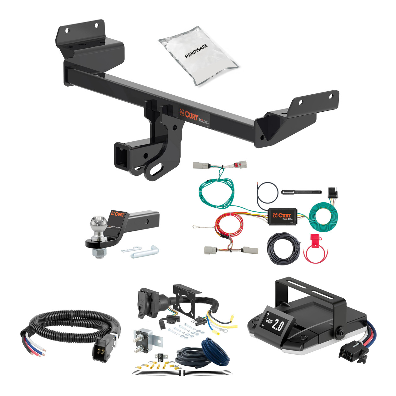 10-16 Lincoln MKT Excluding EcoBoost 2 CURT Trailer Hitch + Assure Proportional Brake Controller Kit HBCW1740 thumbnail 0