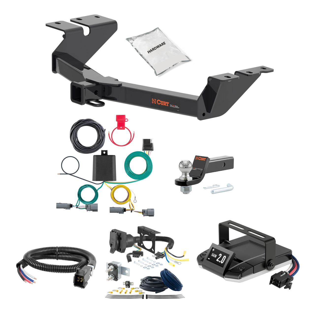 87-91 Ford LTD Crown Victoria  2 CURT Trailer Hitch + Assure Proportional Brake Controller Kit HBCW958 thumbnail 0