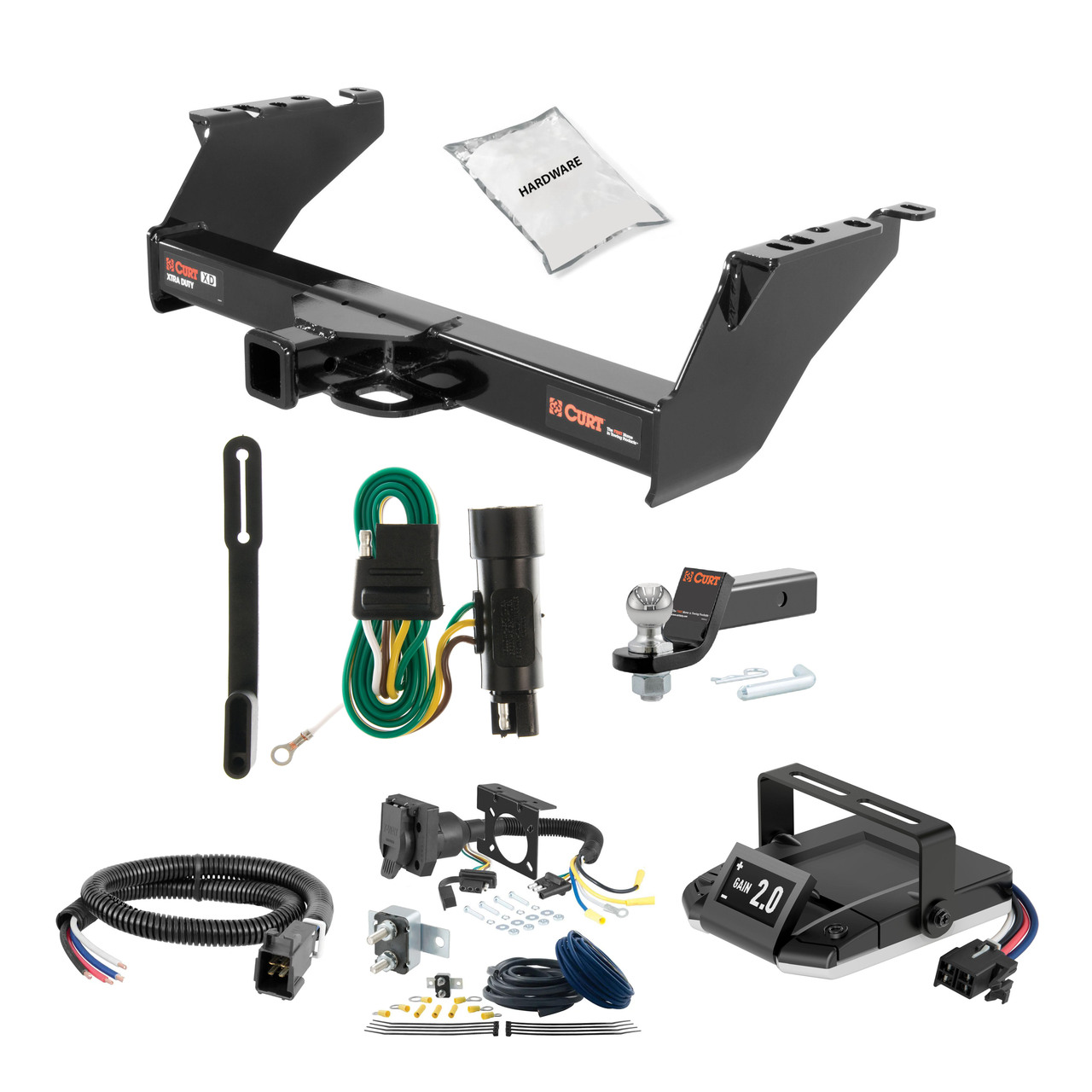 73-97 Ford F-150  Excluding 10" drop bumper, old body 2 CURT Trailer Hitch + Assure Proportional Brake Controller Kit HBCW867 thumbnail 0