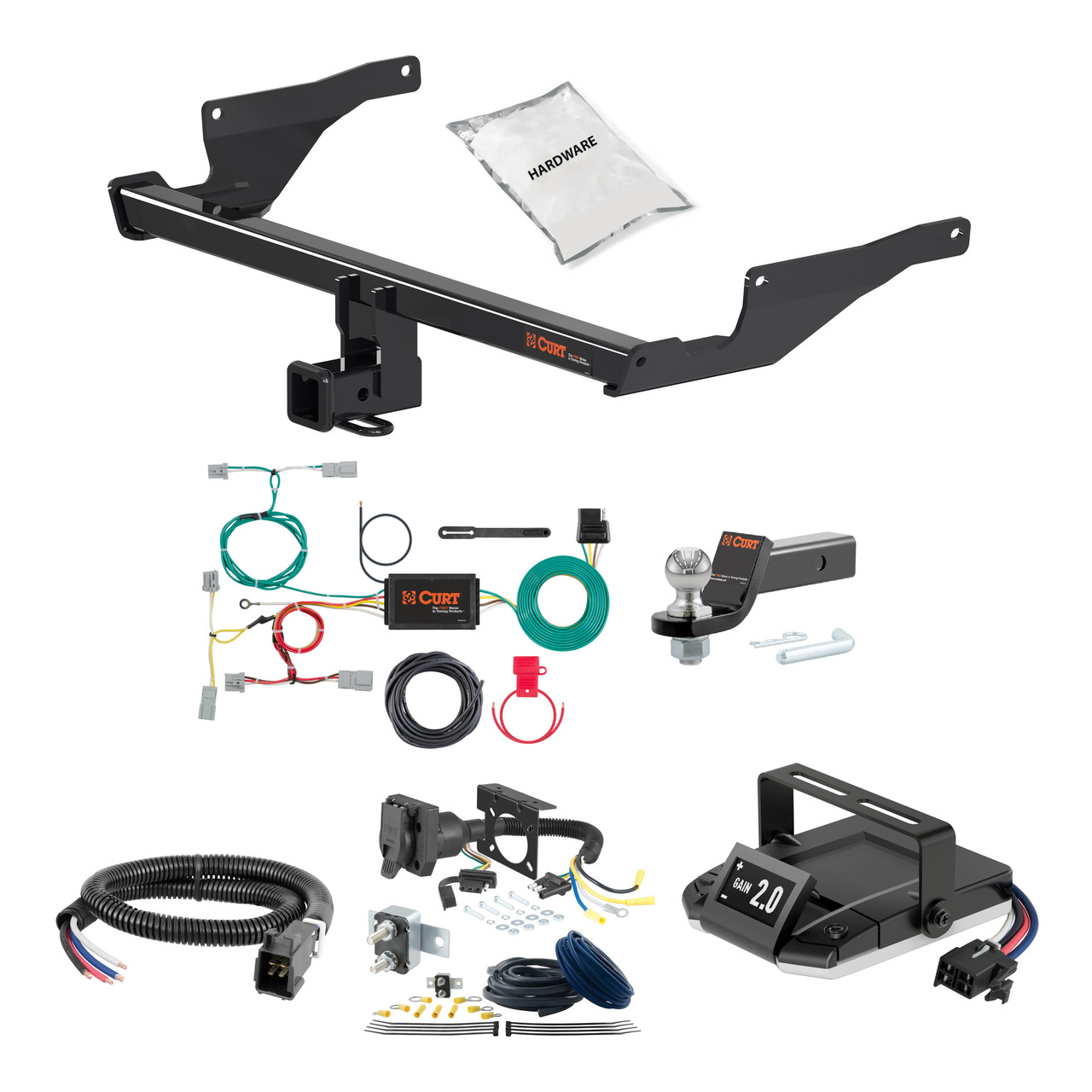 13-23 Mazda CX-5 Excluding diesel 2 CURT Trailer Hitch + Assure Proportional Brake Controller Kit HBCW1798 thumbnail 0