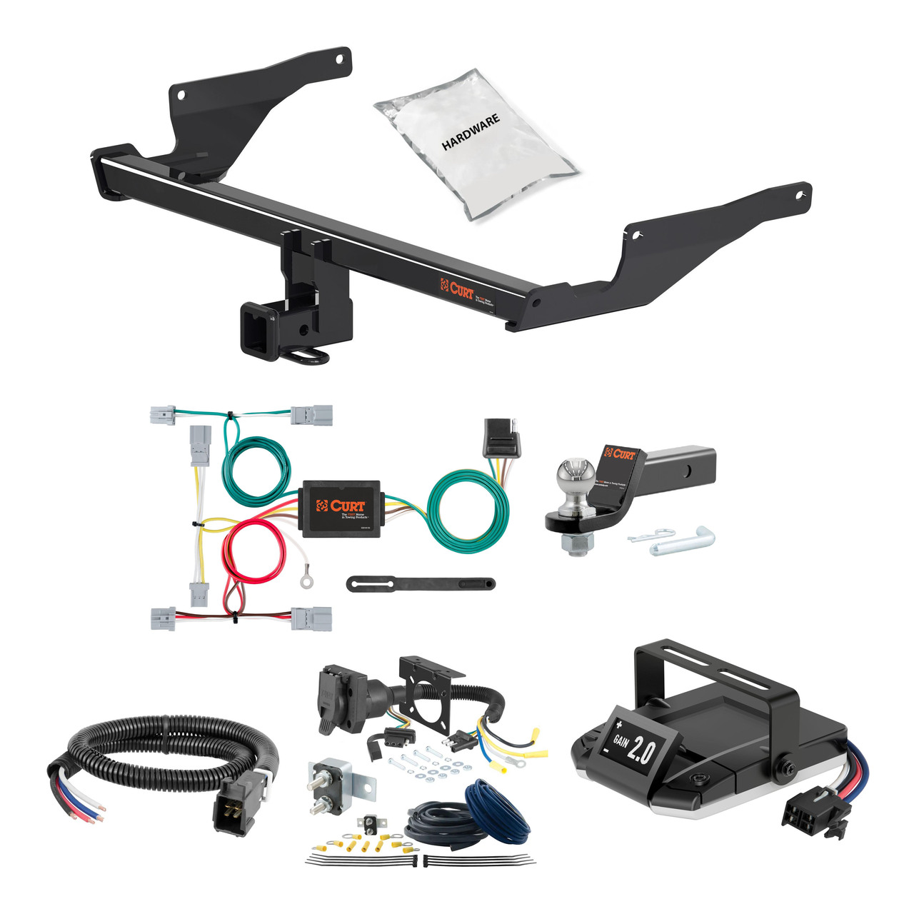 13-23 Mazda CX-5 Excluding diesel 2 CURT Trailer Hitch + Assure Proportional Brake Controller Kit HBCW1799 thumbnail 0