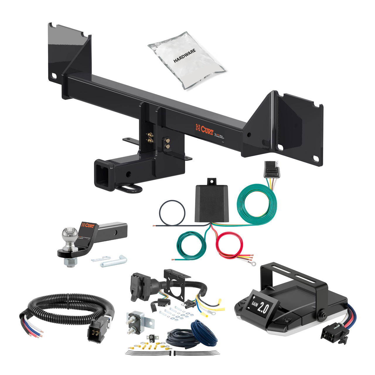 17-19 Mercedes-Benz GLE43 AMG 2 CURT Trailer Hitch + Assure Proportional Brake Controller Kit HBCW1891 thumbnail 0