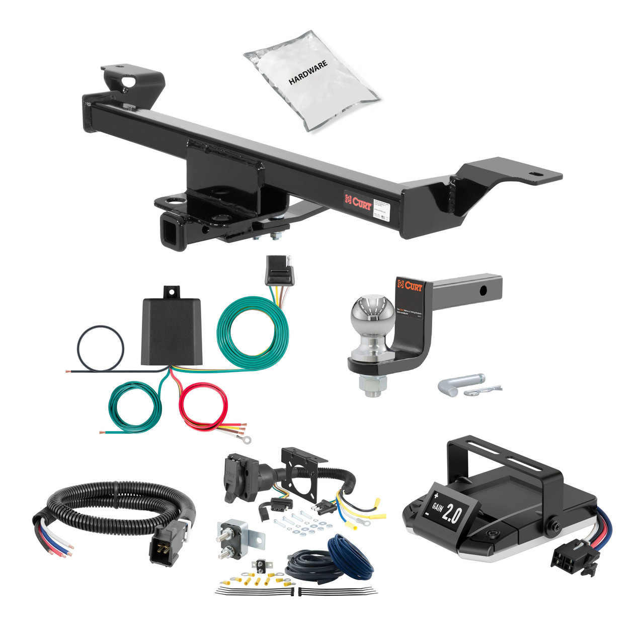 09-14 Nissan Maxima Sedan 1.25 CURT Trailer Hitch + Assure Proportional Brake Controller Kit HBCW2027 thumbnail 0