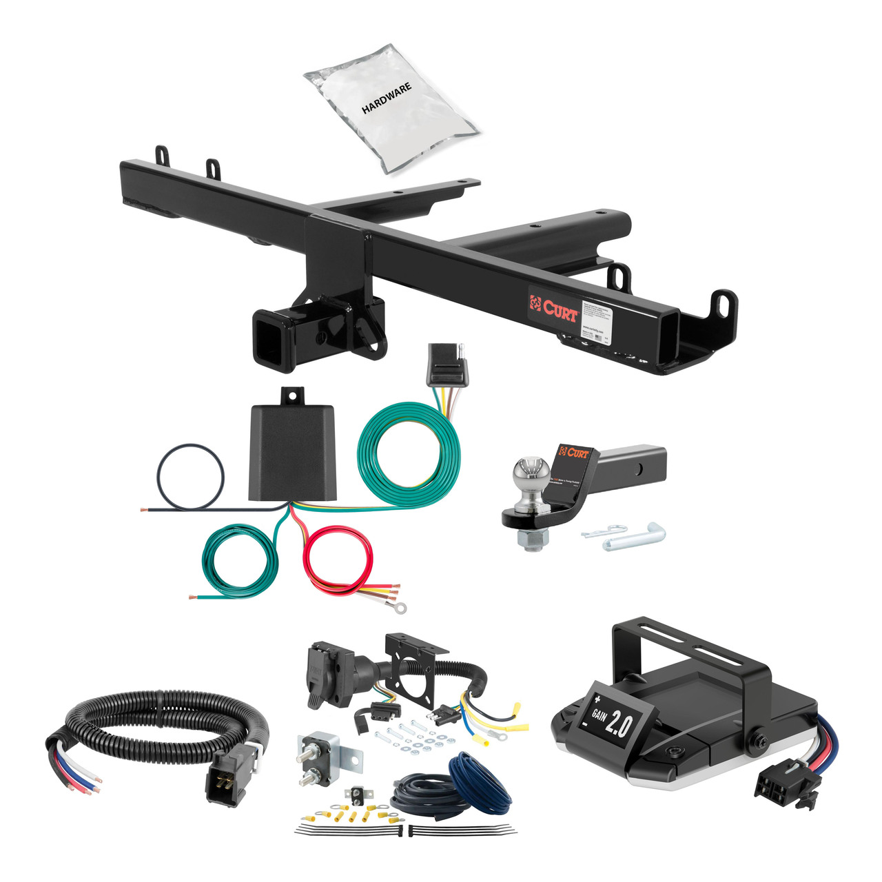 12-15 Mercedes-Benz ML350 Excluding diesel 2 CURT Trailer Hitch + Assure Proportional Brake Controller Kit HBCW1902 thumbnail 0