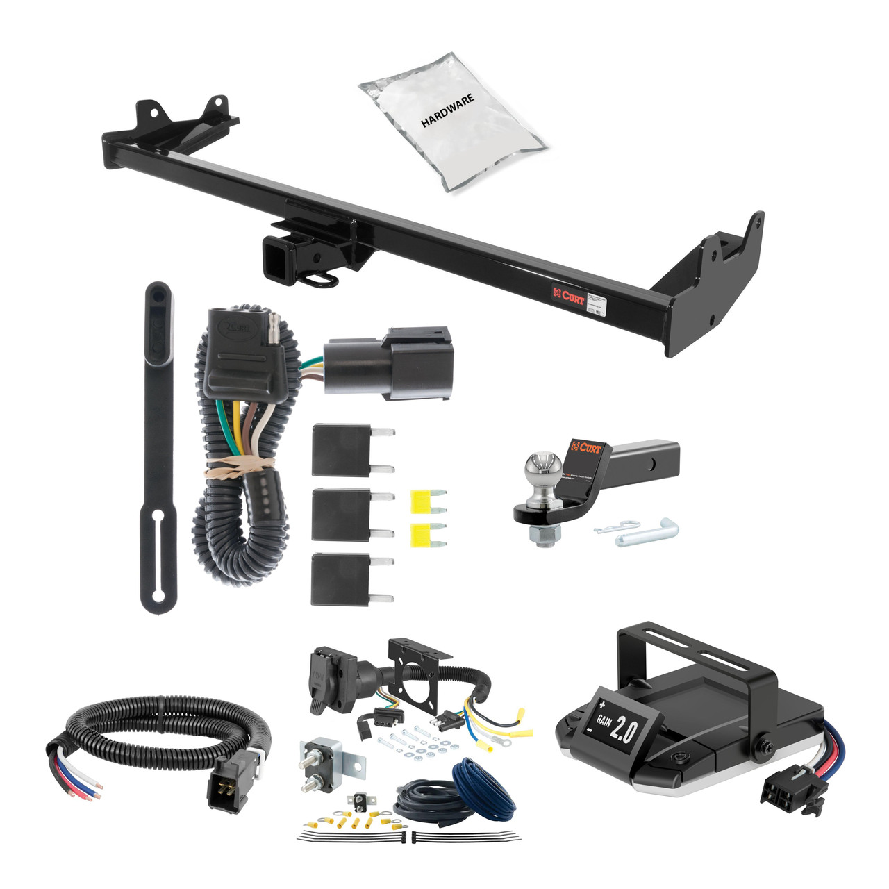 04-07 Mercury Monterey Van 2 CURT Trailer Hitch + Assure Proportional Brake Controller Kit HBCW1941 thumbnail 0