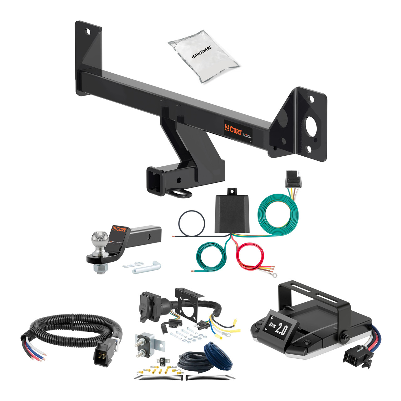 15-20 Mercedes-Benz GLA250 2 CURT Trailer Hitch + Assure Proportional Brake Controller Kit HBCW1885 thumbnail 0