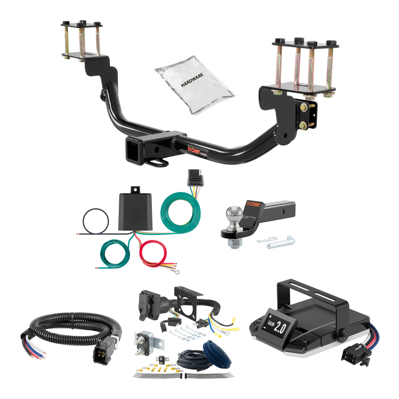 17-19 Mercedes-Benz GLE43 AMG 2 CURT Trailer Hitch + Assure Proportional Brake Controller Kit HBCW1892 thumbnail 0