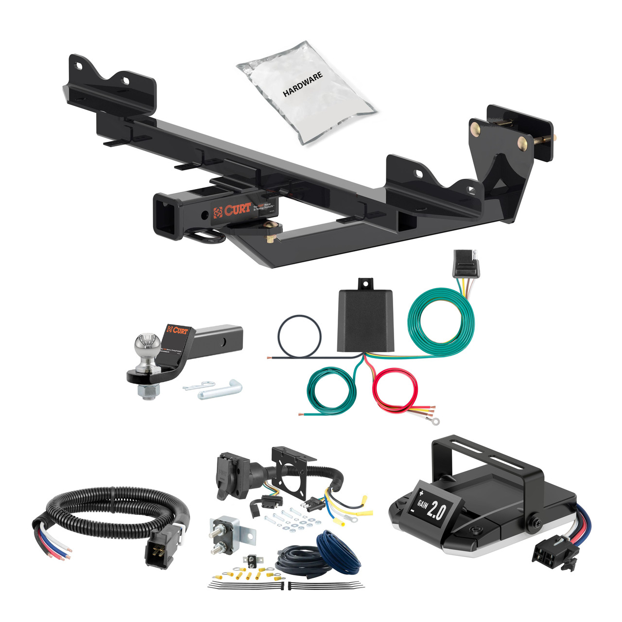 17-21 Mercedes-Benz GLC43 AMG 2 CURT Trailer Hitch + Assure Proportional Brake Controller Kit HBCW1888 thumbnail 0