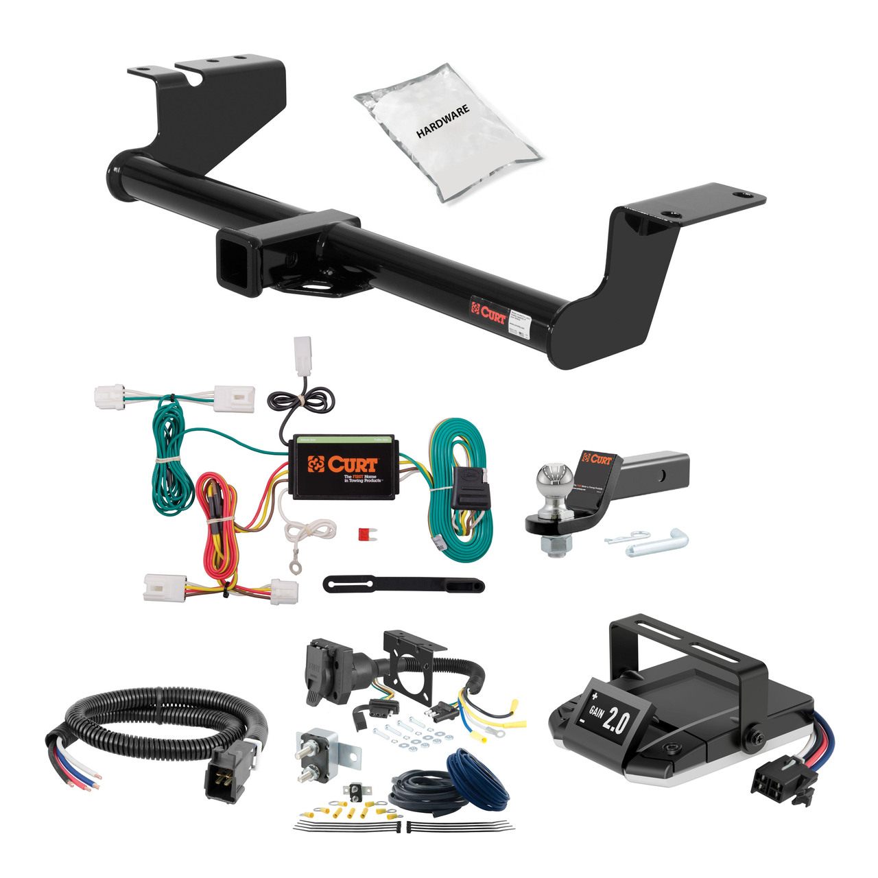 03-07 Nissan Murano 2 CURT Trailer Hitch + Assure Proportional Brake Controller Kit HBCW2034 thumbnail 0